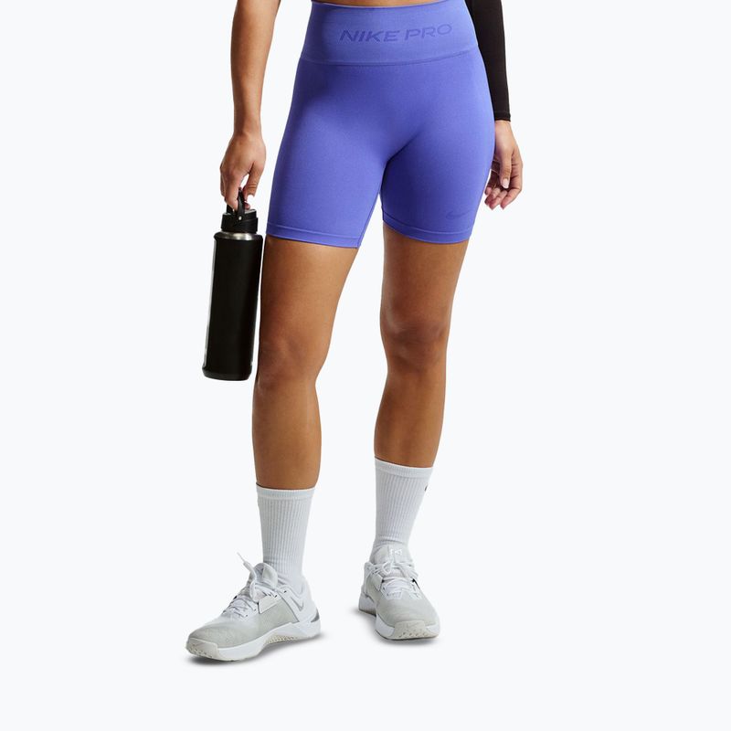 Dámské šortky Nike Pro Seamless High-Waisted Biker 5" sapphire