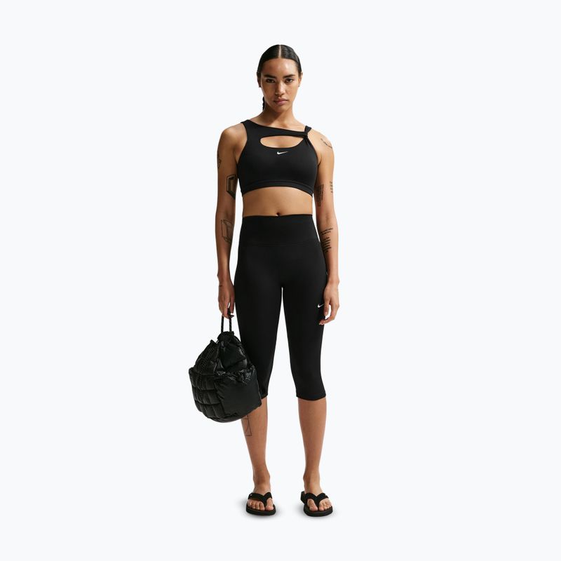 Tréninková podprsenka Nike One Medium Support black/white 2