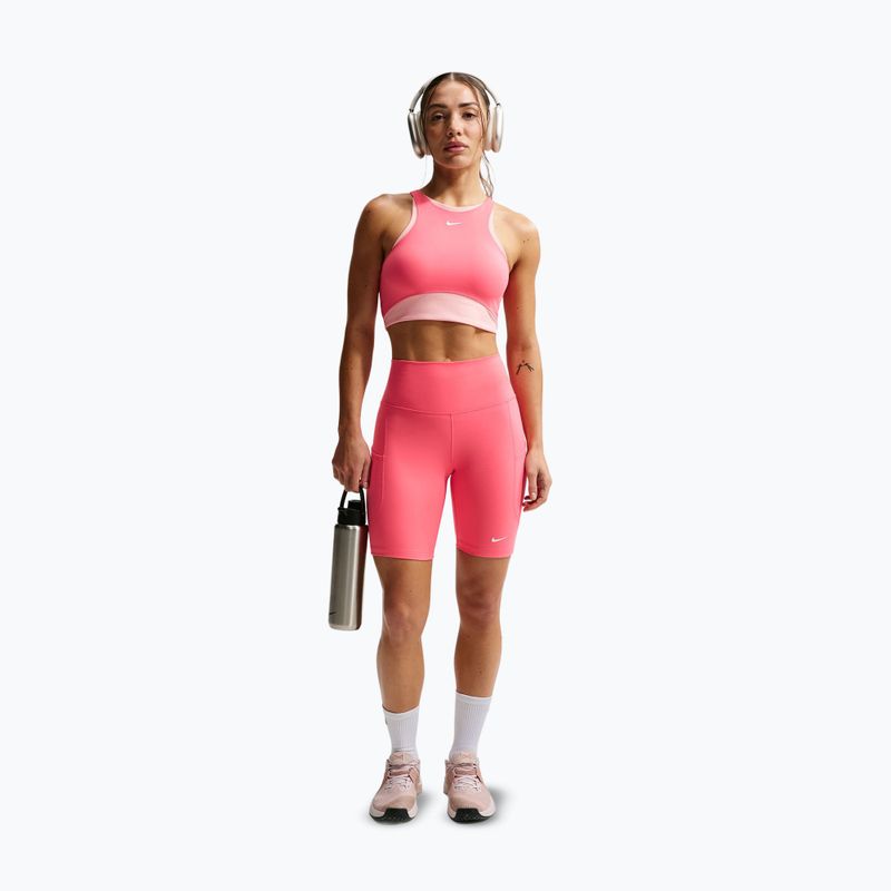 Tréninková podprsenka Nike One Medium Support Sea coral/bleached coral/white 2