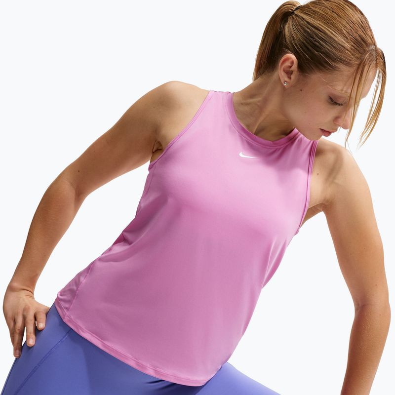 Dámské tréninkové tričko Nike One Classic Dri-Fit light magenta/white 4