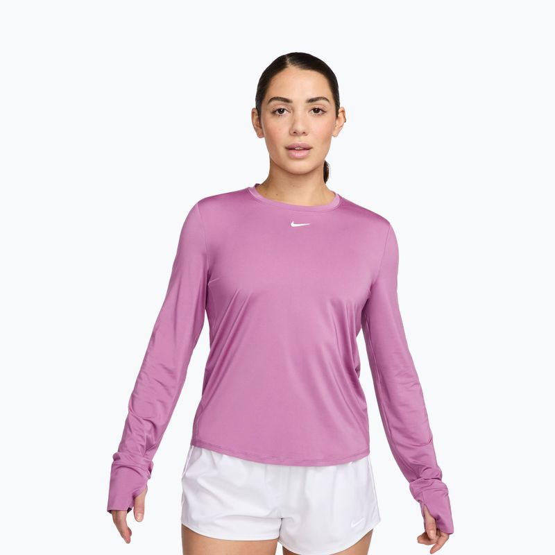 Tréninkové tričko Longsleeve Nike One Classic Dri-Fit light magenta/white