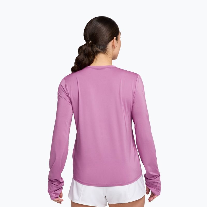 Tréninkové tričko Longsleeve Nike One Classic Dri-Fit light magenta/white 2
