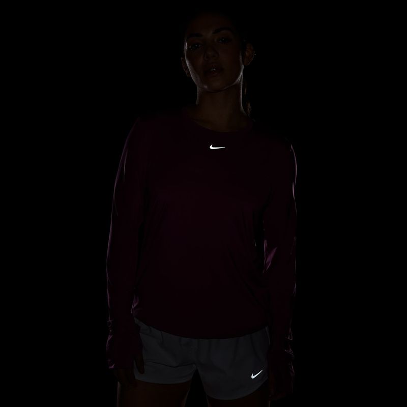 Tréninkové tričko Longsleeve Nike One Classic Dri-Fit light magenta/white 4