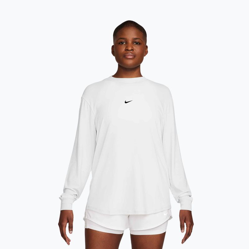 Dámské tréninkové triko Longsleeve Nike One Relaxed Dri-Fit white/black