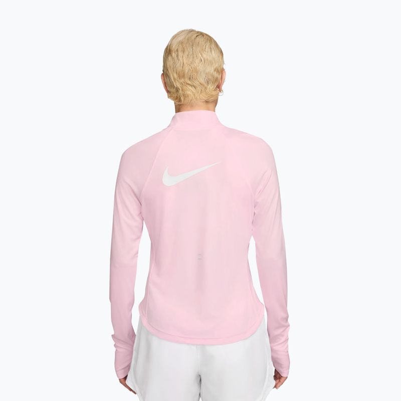 Dámské běžecké tričko s dlouhým rukávem Nike Tempo Swoosh Run Dri-Fit 1/4-Zip pink foam/white 2