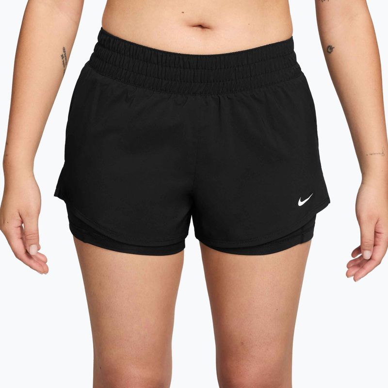 Dámské běžecké šortky Nike One Dri-FIT 2IN1 black/white