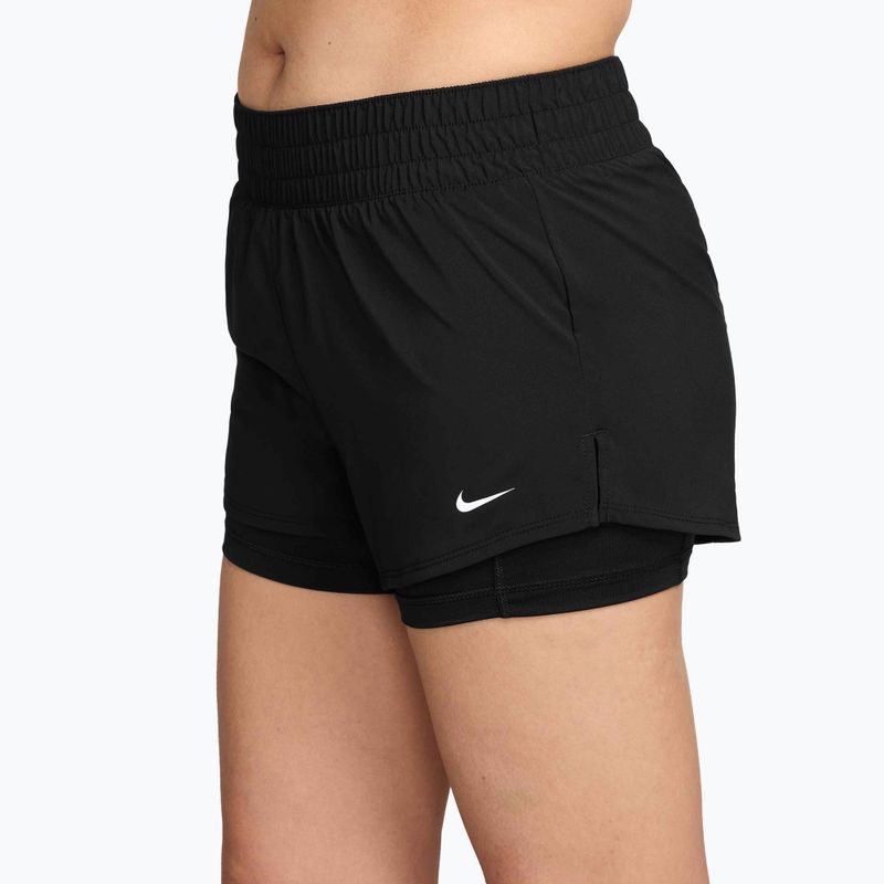 Dámské běžecké šortky Nike One Dri-FIT 2IN1 black/white 3