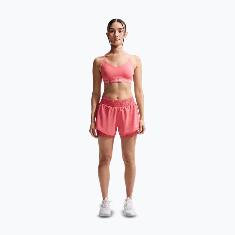 Dámské běžecké šortky Nike One Dri-FIT 2IN1 sea coral/white 2