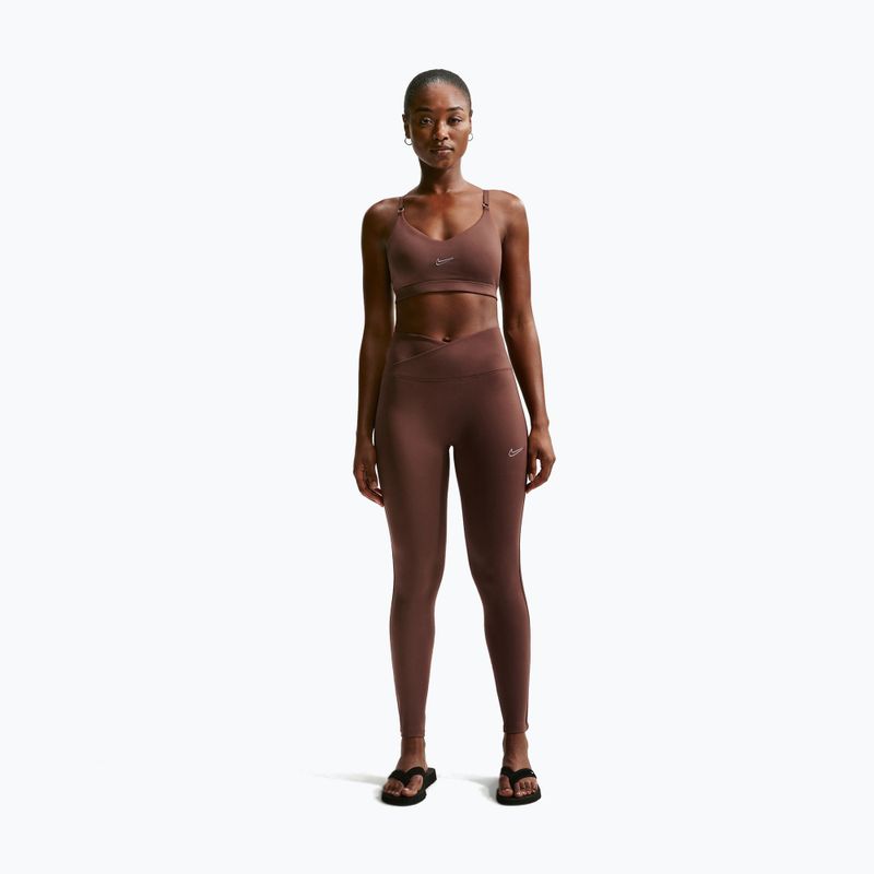 Dámské legíny Nike One High-Waisted Seamless light chocolate 2