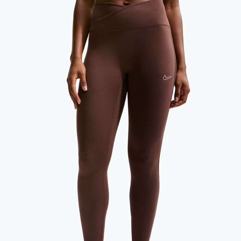Dámské legíny Nike One High-Waisted Seamless light chocolate 4