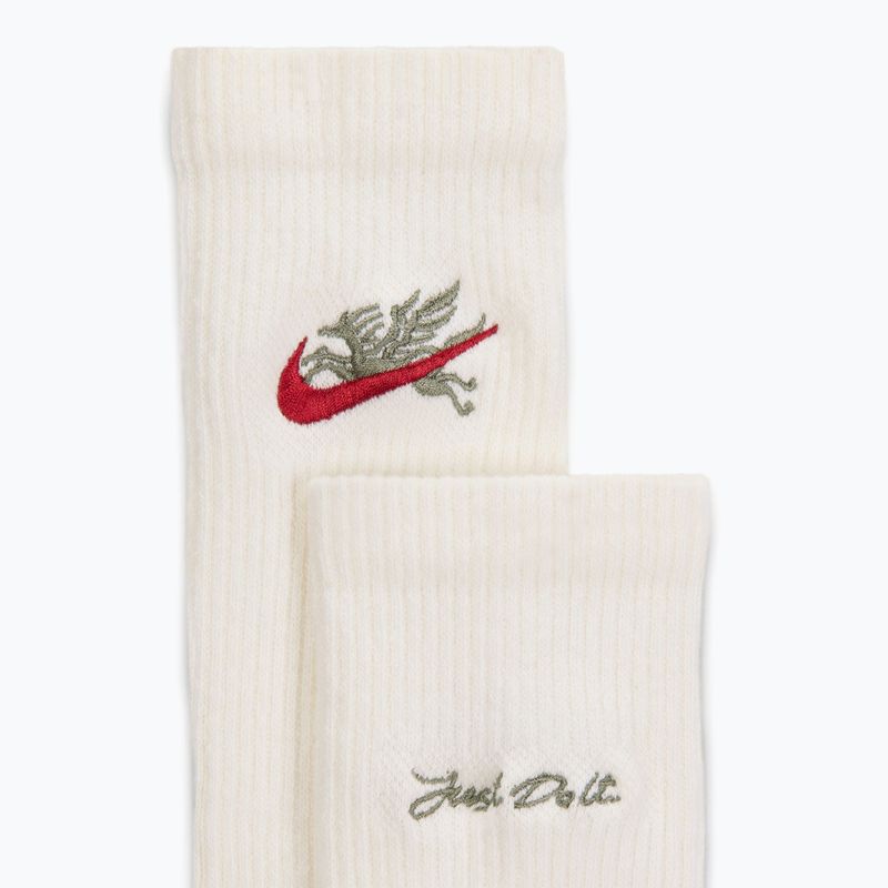 Ponožky Nike Everyday Plus Crew 3 páry sail/neutral olive/team crimson 4