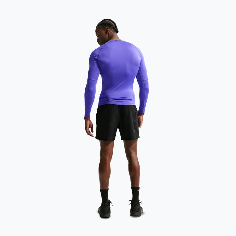 Pánské tréninkové tričko Longsleeve Nike Pro Dri-Fit Tight Fitness persian violet/black 3