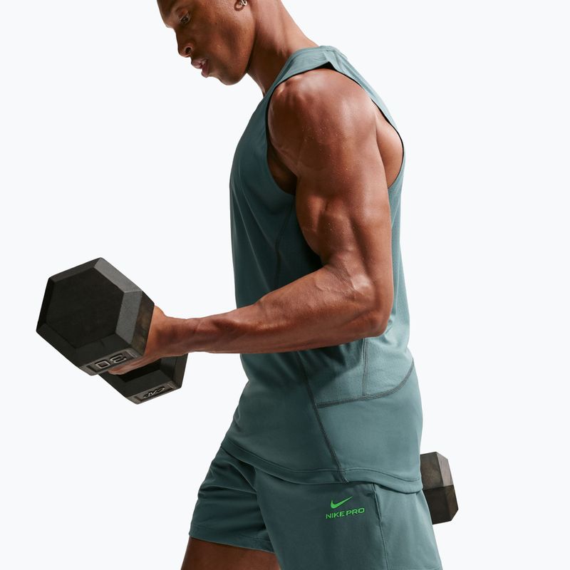 Pánské šortky Nike Pro Training Dri-Fit 6" mineral slate/green strike 6