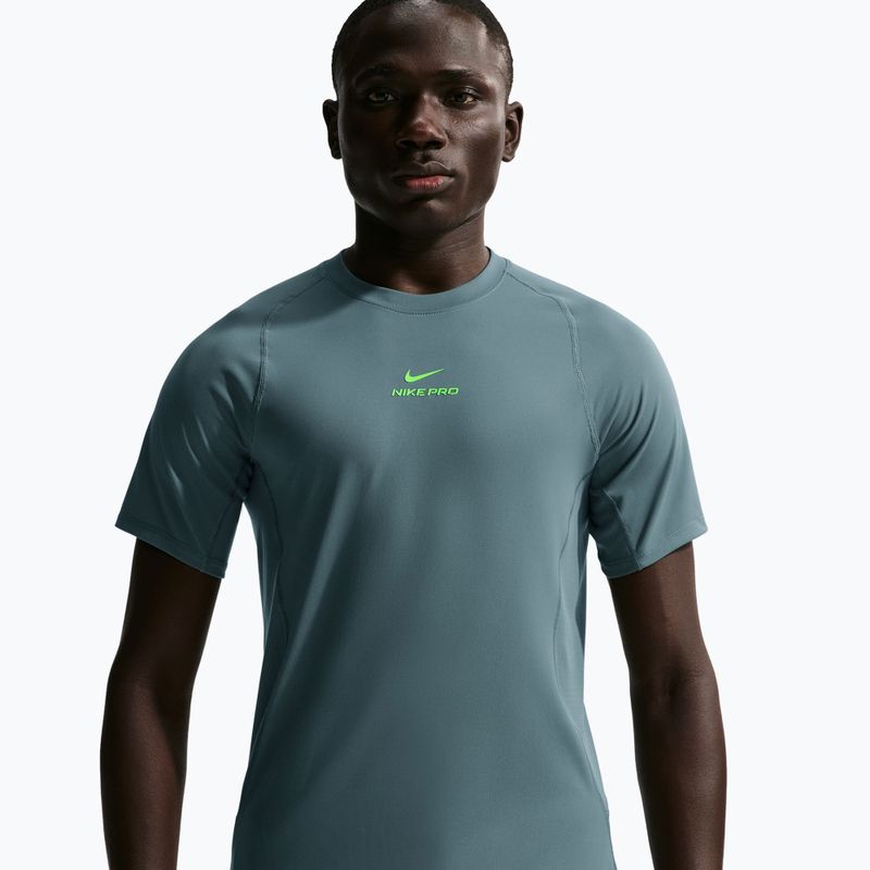 Pánské tréninkové tričko Nike Pro Training Dri-Fit mineral slate/green strike 4