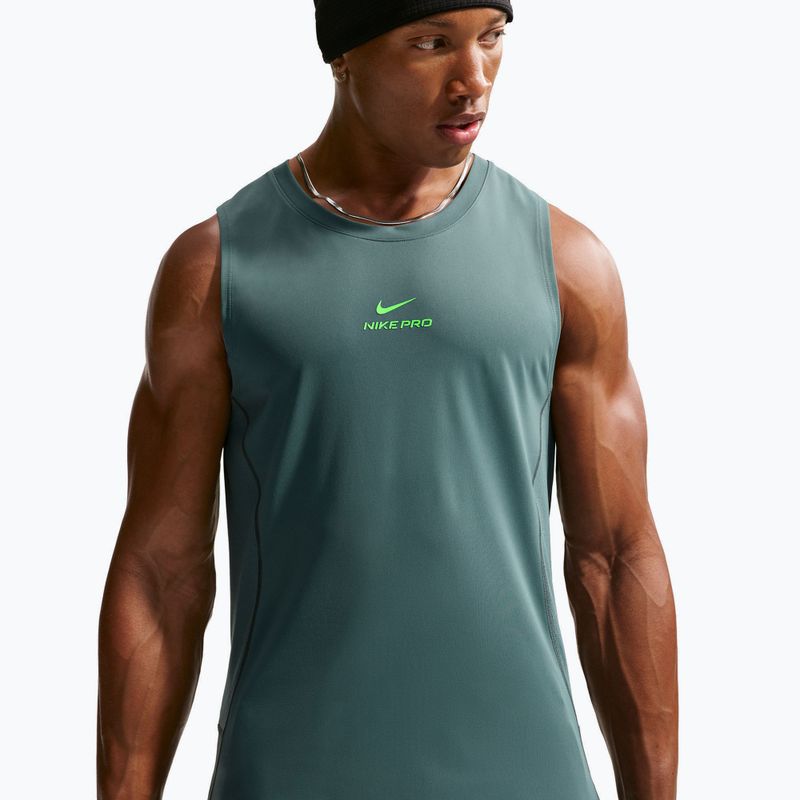 Pánské tréninkové tričko Nike Pro Training Dri-Fit mineral slate/green strike 4
