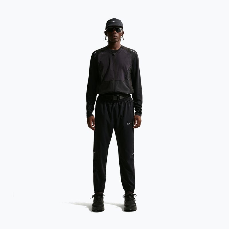 Pánské běžecké kalhoty Nike Miler Dri-Fit Woven black/black 2