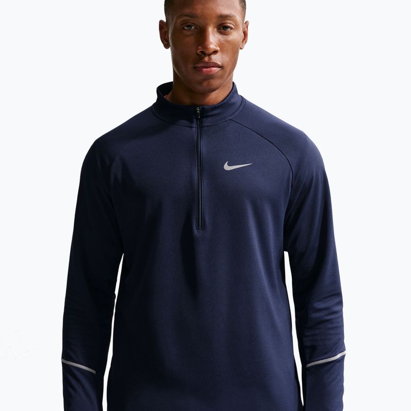 Pánská běžecká mikina Nike Miler Dri-Fit UV 1/2 Zip midnight navy 4