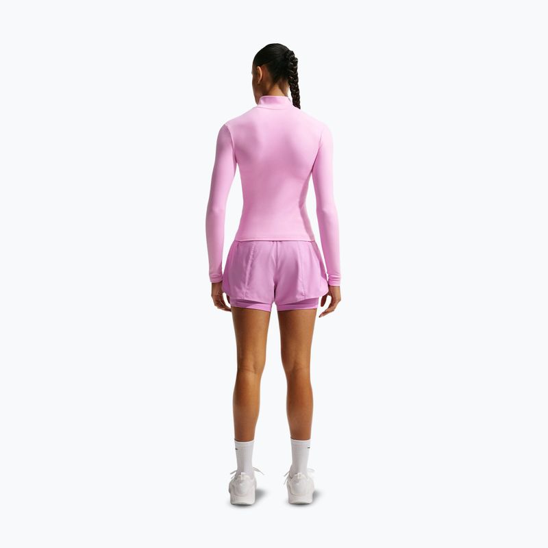 Dámské běžecké šortky Nike One Dri-FIT 2IN1 light magenta/white 3