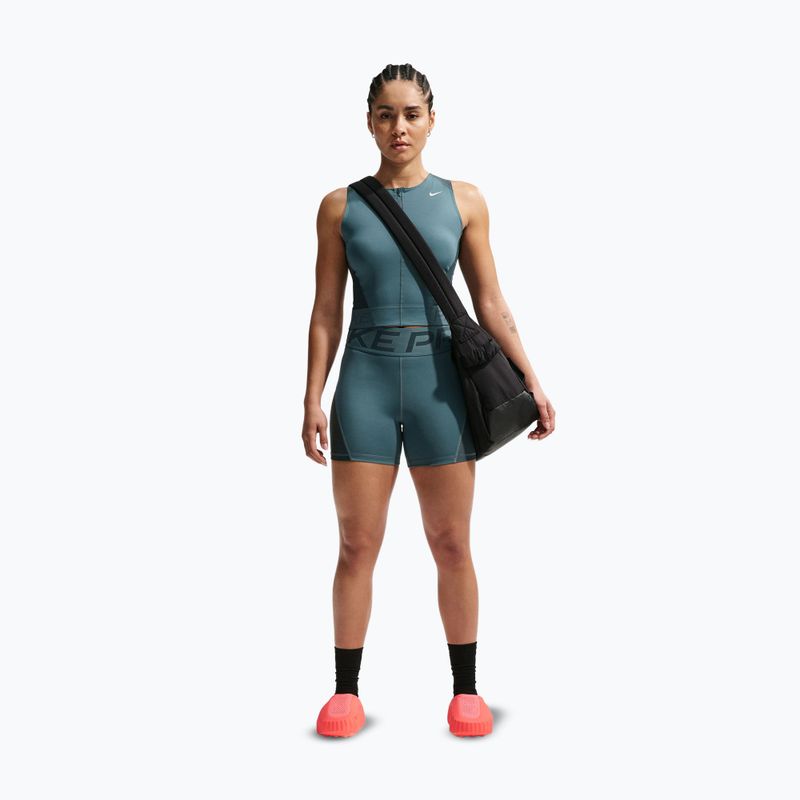 Dámské šortky Nike Pro Sculpt High Waisted 5" Biker mineral slate/faded spruce/white 2