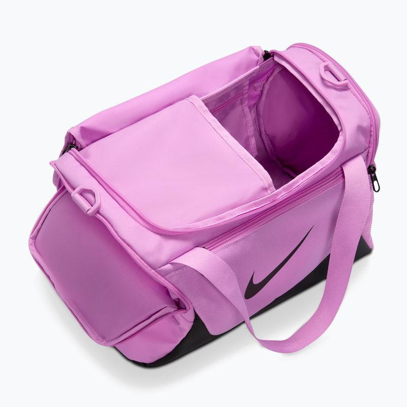 Tréninková taška Nike Brasilia Duffel Extra Small 24 l light magenta/black/black 5
