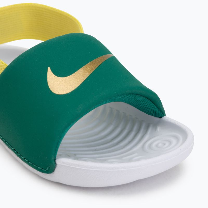 Dětské pantofle Nike Kawa malachite/sonic yellow 7