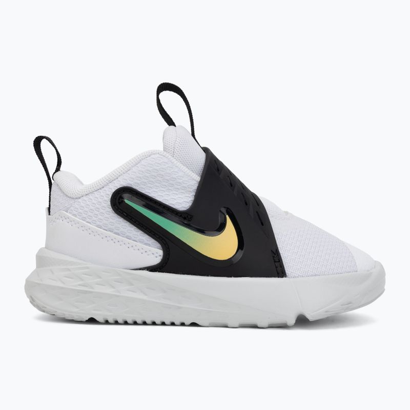 Dětské boty Nike Team Hustle D 12 white/black/clear emerald/topaz gold 2