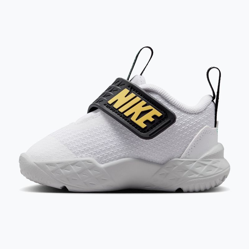 Dětské boty Nike Team Hustle D 12 white/black/clear emerald/topaz gold 2