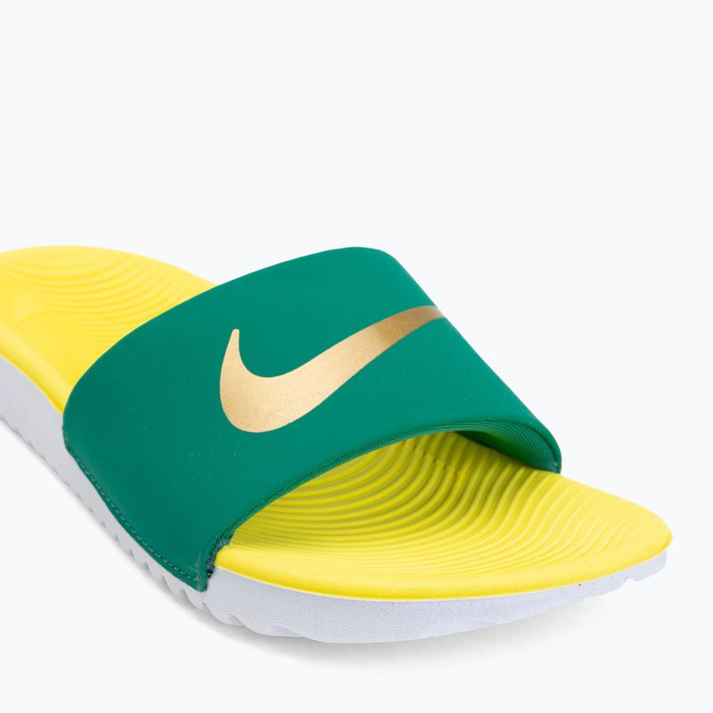 Nazouváky Nike Coffee malachite/sonic yellow/metallic gold 7