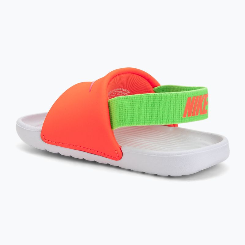 Dětské pantofle Nike Kawa total orange/green strike 3