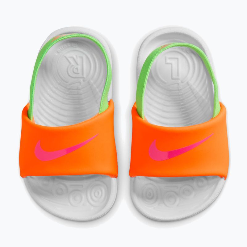 Dětské pantofle Nike Kawa total orange/green strike 5