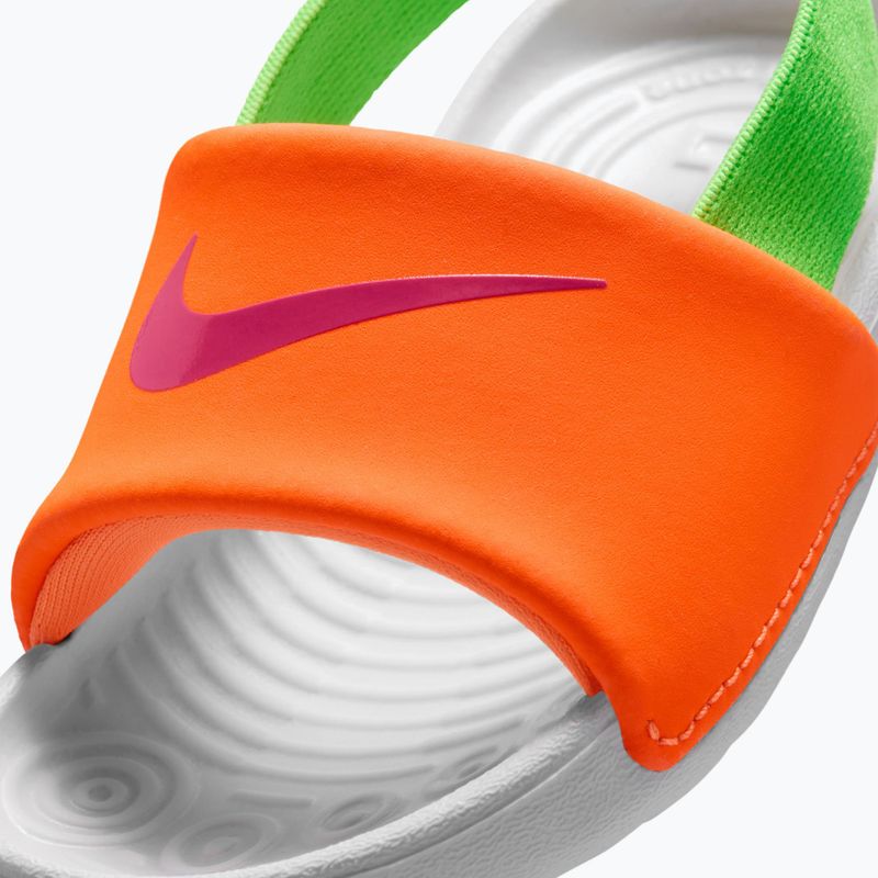 Dětské pantofle Nike Kawa total orange/green strike 7