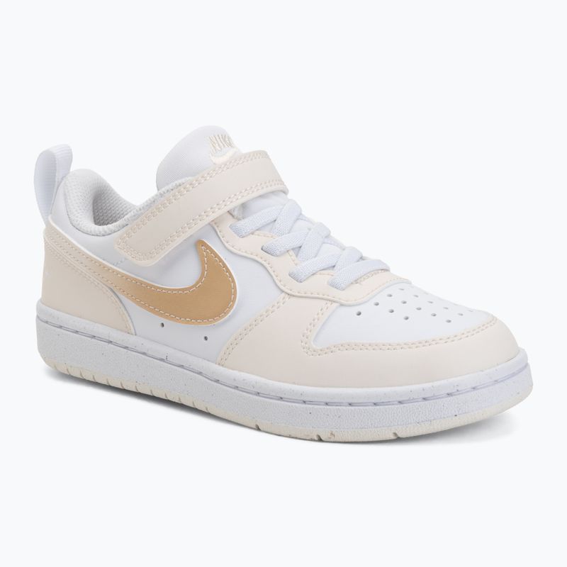 Dětské boty Nike Court Borough Low white/chalk/white/shimmer