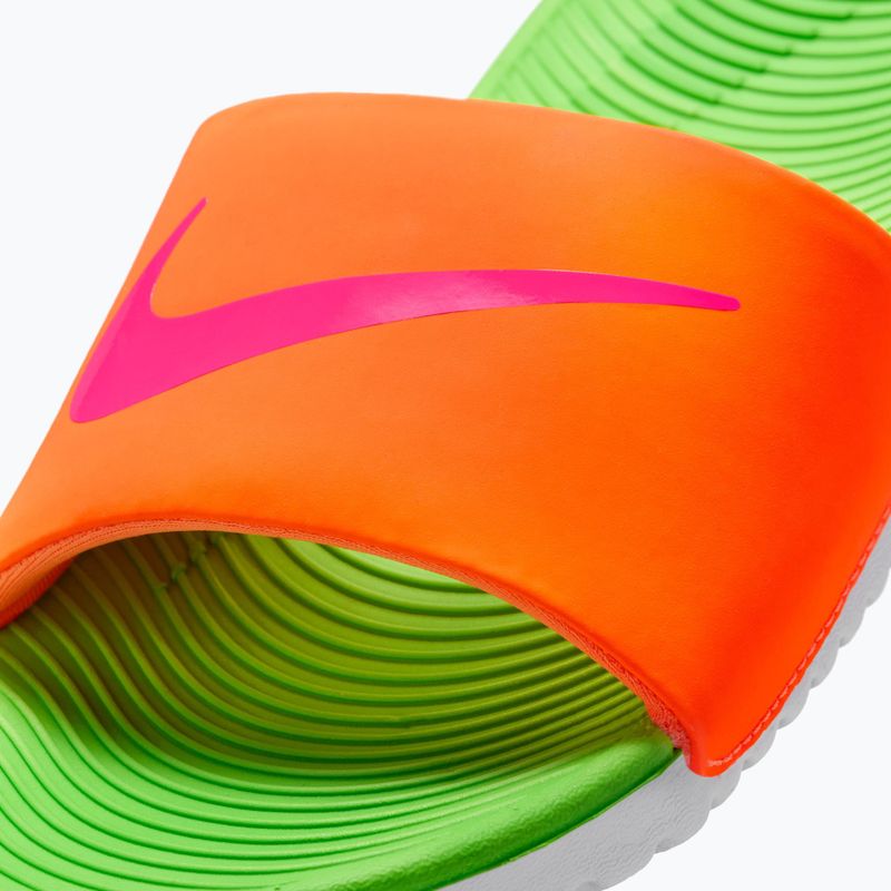 Dětské pantofle Nike Coffee total orange/green strike/hyper pink 11