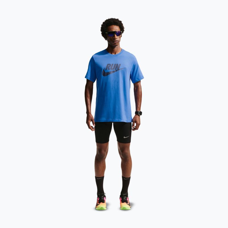 Pánské běžecké tričko Nike Dri-Fit Running blue crystal/thunder blue 2