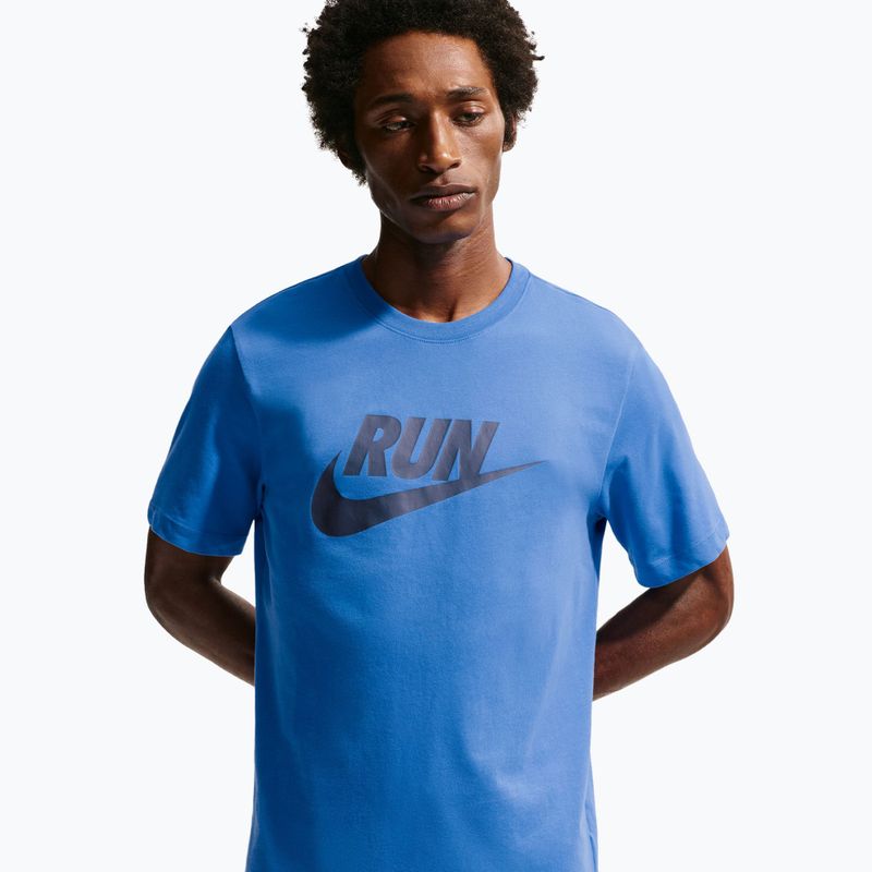 Pánské běžecké tričko Nike Dri-Fit Running blue crystal/thunder blue 4
