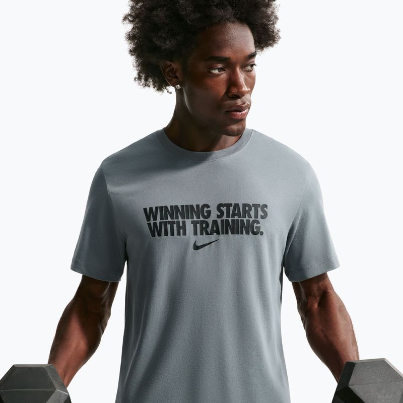 Pánské tréninkové tričko Nike Dri-Fit Winning smoke grey/black/black 3