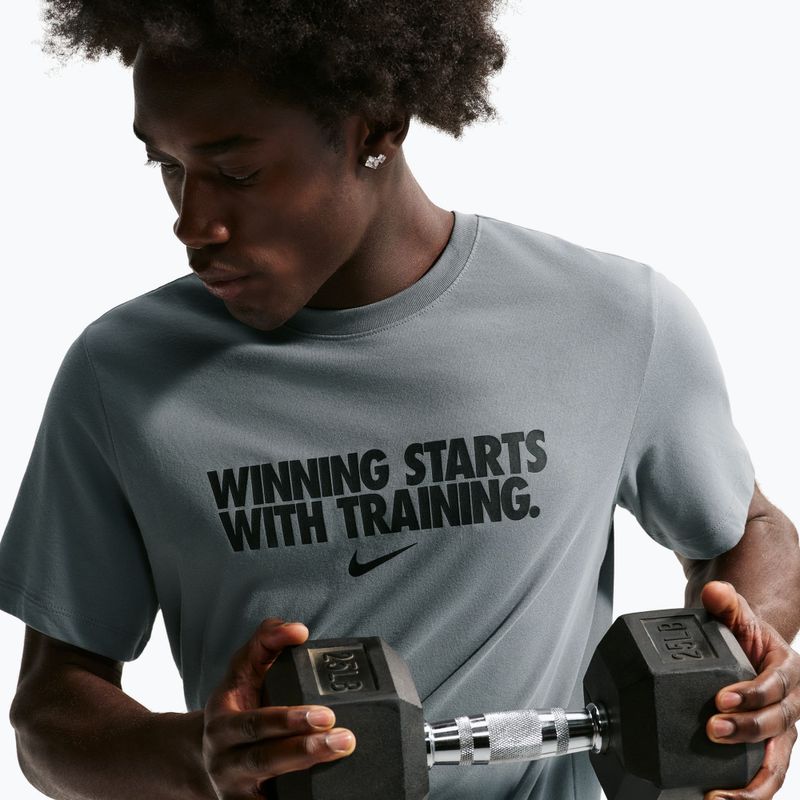 Pánské tréninkové tričko Nike Dri-Fit Winning smoke grey/black/black 5