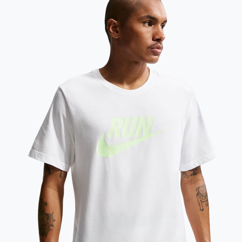 Pánské běžecké tričko Nike Dri-Fit Running white/barely volt 4