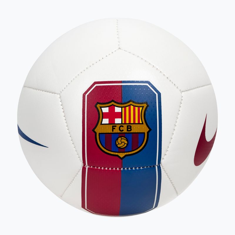 Míč na minifotbal Nike Skills FC Barcelona white/cardinal red size 1 2