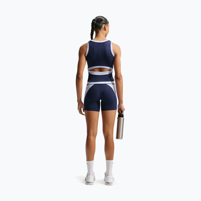 Dámské šortky Nike One High Waisted Biker 5" midnight navy/hydrogen blue/white 3