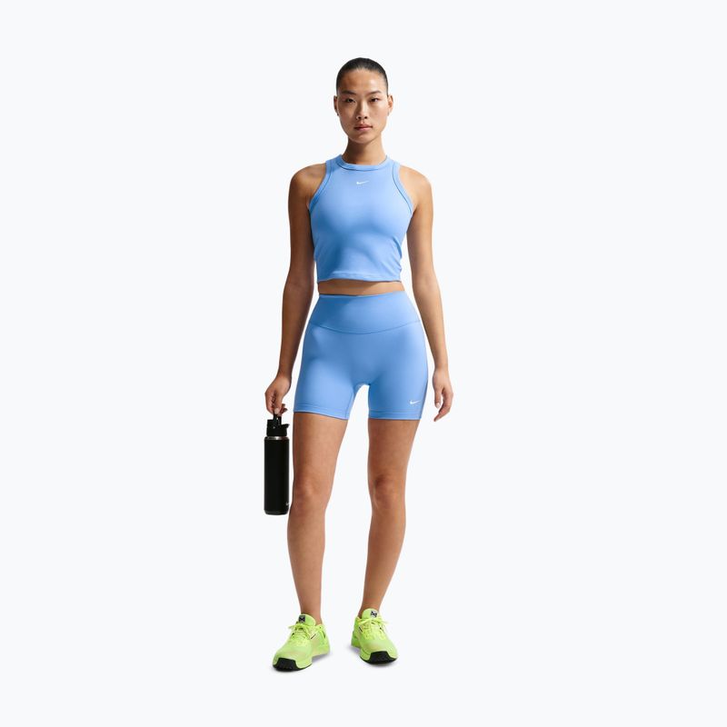 Dámské tričko Nike One Fitted Dri-Fit Cropped Tank thunder university blue/white 2
