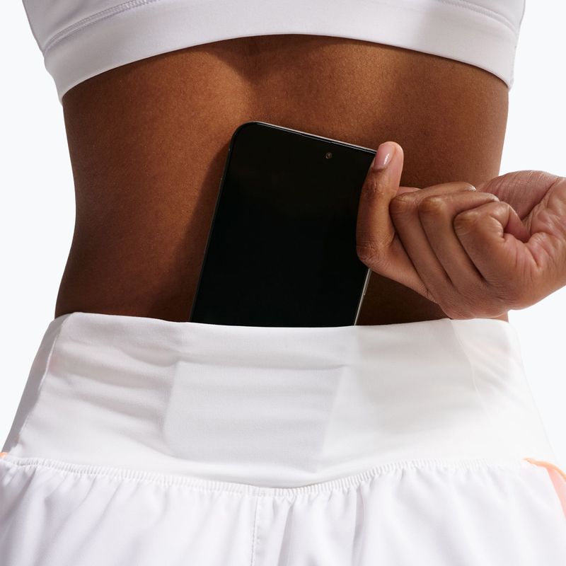 Dámské běžecké šortky Nike Tempo Swoosh Dri-Fit Mid-Rise Brief-Lined white/orange pulse/black 5