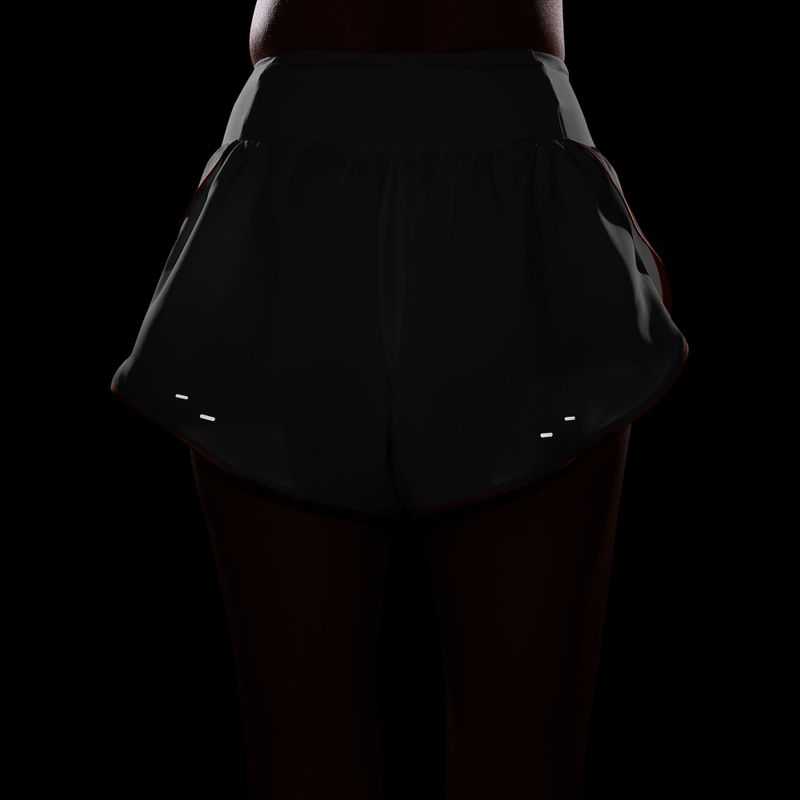 Dámské běžecké šortky Nike Tempo Swoosh Dri-Fit Mid-Rise Brief-Lined white/orange pulse/black 7