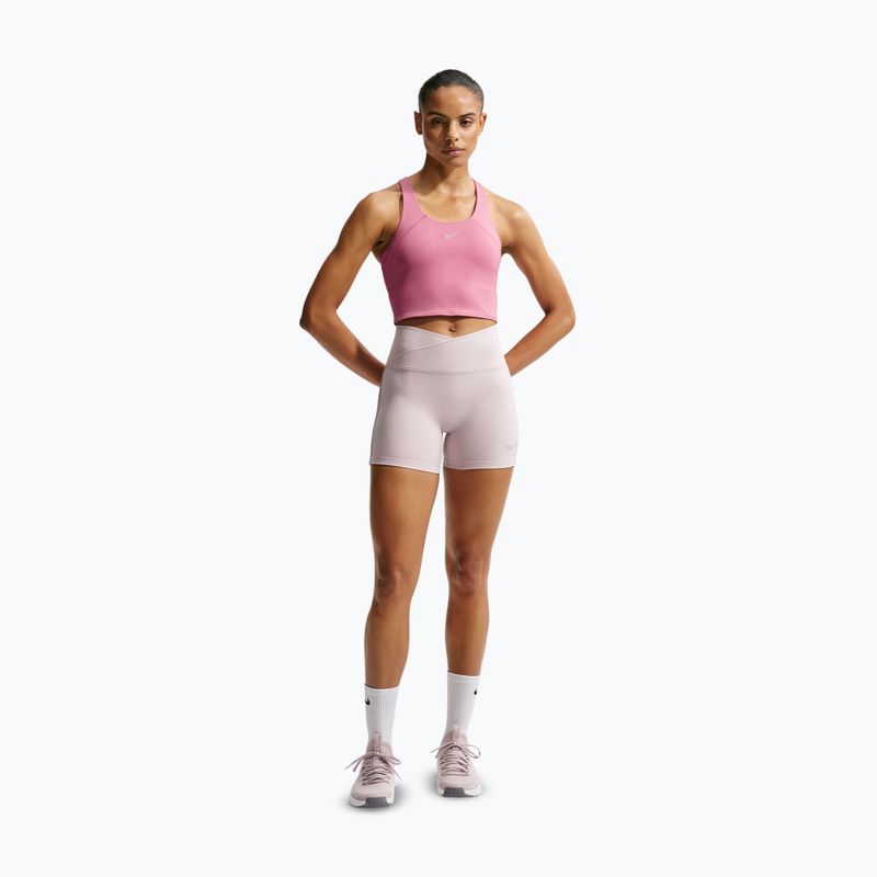 Pánské běžecké tričko Nike Tempo Medium Support Cropped Sports Bra peony 2