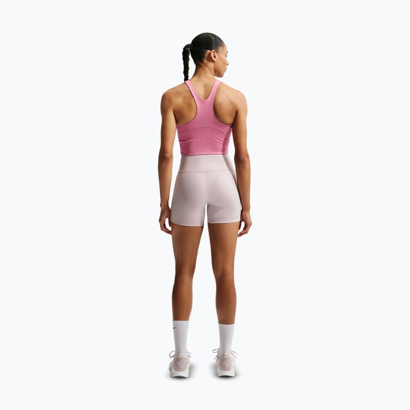 Dámské běžecké tričko Nike Tempo Medium Support Cropped Sports Bra peony 3