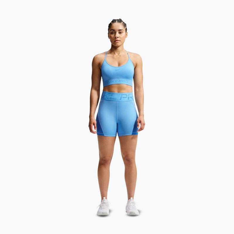 Dámské šortky Nike Pro Sculpt High Waisted 5" Biker university blue/light photo blue/white 2