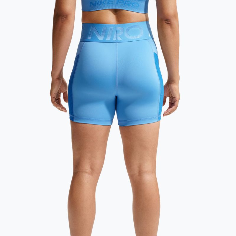 Dámské šortky Nike Pro Sculpt High Waisted 5" Biker university blue/light photo blue/white 4