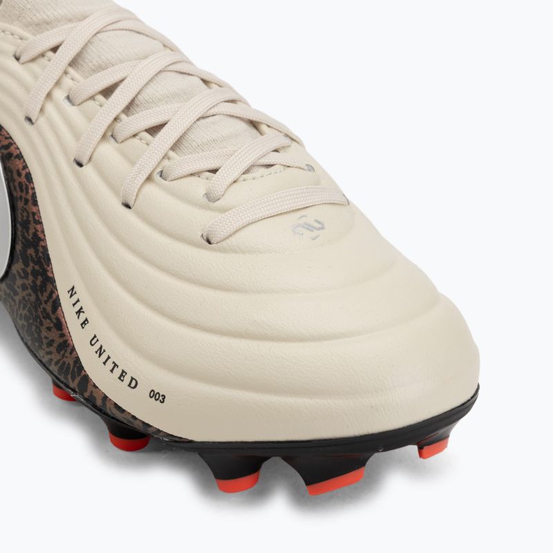 Dětské kopačky Nike United Jr. Tiempo Maestro Academy MG fossil/burgundy crush/metallic silver 7