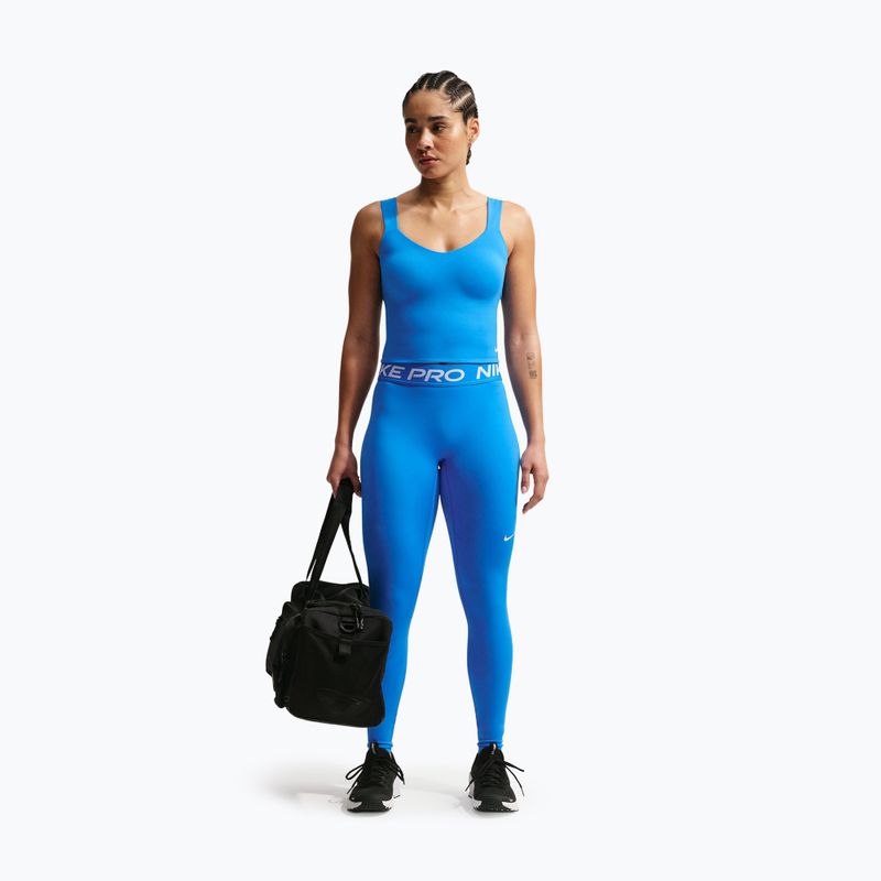 Dámské tréninkové tričko Nike Pro Sculpt Medium Support Padded Tank light photoblue/white 2