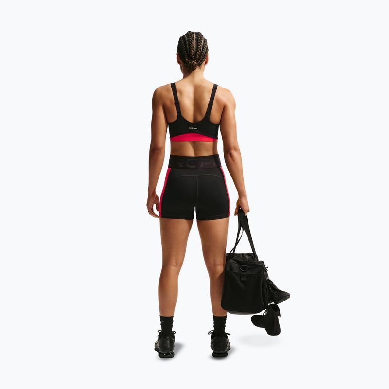 Dámské tréninkové šortky Nike Pro Sculpt Dri-Fit High-Waisted Biker 5" black/light crimson/white 3